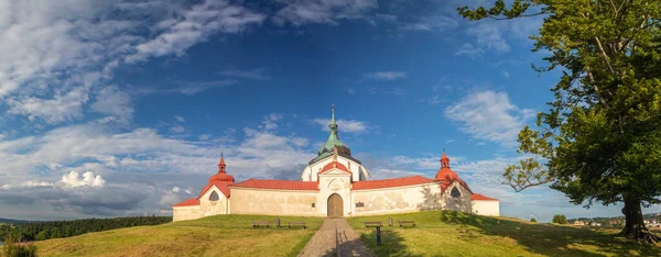 Kościół pielgrzymkowy św. Jana Nepomucena, Zelena Hora, Zdar nad Sazavou, Czechy — Zdjęcie stockowe