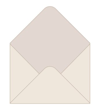 Zarf, açık zarfın renk vektör çizimi, beyaz arkaplanda izole