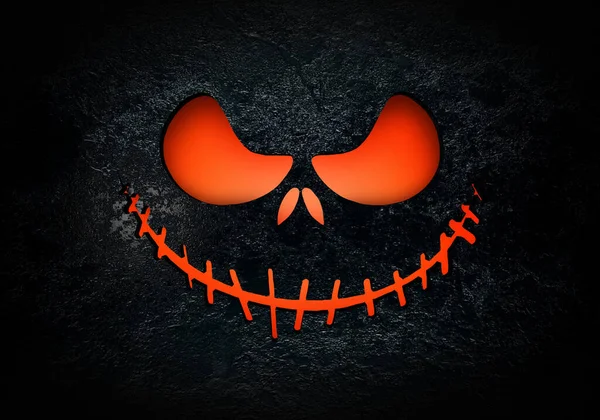 Ilustração Uma Expressão Facial Assustadora Conceito Feriado Halloween Close — Fotografia de Stock