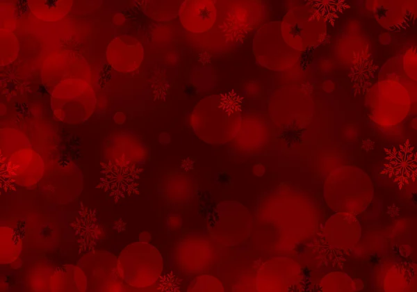 Fondo Navidad Con Copos Nieve Colores Rojos Detalle — Foto de Stock