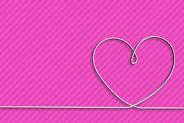 Hand Drawn Beautiful Heart Pink Background Close — Stock Photo, Image