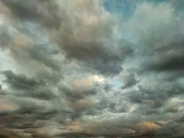 Piękne Teksturowane Chmury Burzowe Zamknąć Szczegółach — Zdjęcie stockowe
