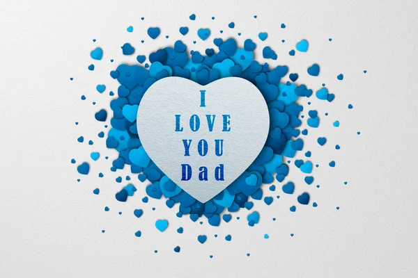 Hari Ayah Heart Inscription Love You Dad Close — Stok Foto