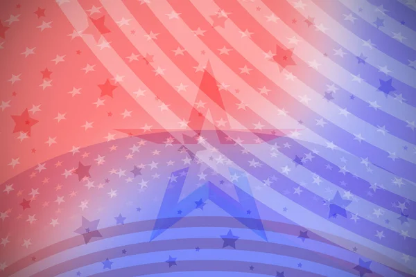 美国独立日的抽象背景与美国国旗的红色和蓝色元素紧密相连 — 图库照片