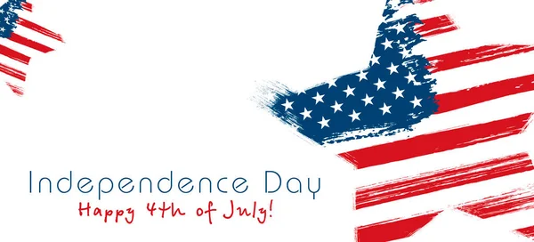 Feiertag Zum Unabhängigkeitstag Der Usa Amerikanische Flagge Auf Weißem Hintergrund — Stockfoto