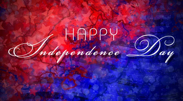 Happy Independence Day Inschrift Rot Weiß Und Blau Abstrakter Hintergrund — Stockfoto