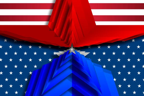 Usa Independence Day Abstract Background Elements American Flag Red Blue — Stock Photo, Image