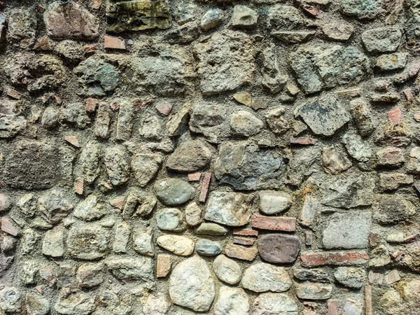 Die Alte Mauer Besteht Aus Steinen Nahaufnahme — Stockfoto