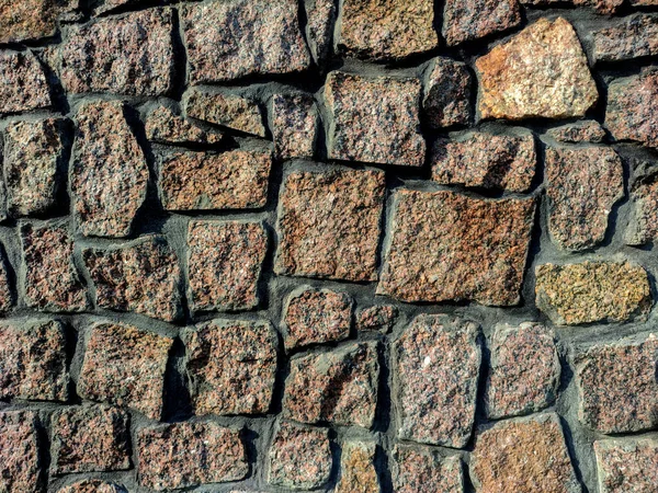 Pared Piedra Gris Con Piedras Diferentes Tamaños Revestimiento Moderno Cerca — Foto de Stock