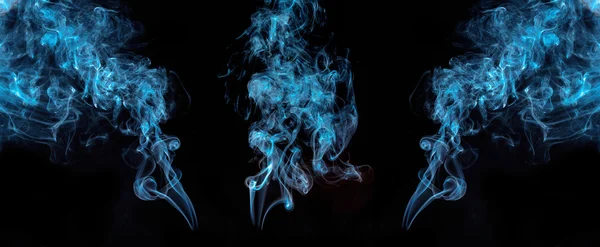 Colorful smoke collection on black background — Stock Photo, Image