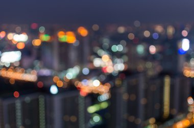 Şehir manzarası arka planı, bulanık fotoğraf bokeh