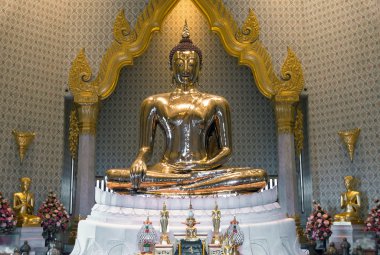 Wat Traimit Bangkok Tayland, kamu malı, altın Buddha Statue