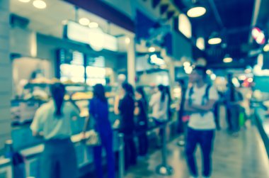 Gıda mahkeme mağaza bokeh ile arka plan bulanıklık 