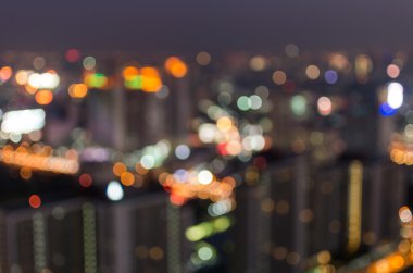 Şehir manzarası arka planı, bulanık fotoğraf bokeh