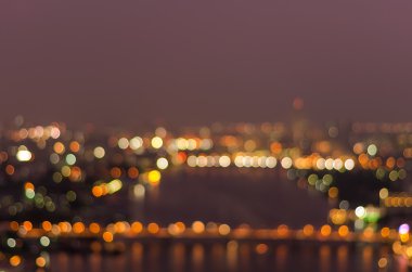 Bulanık fotoğraf bokeh cityscape nehir manzarası