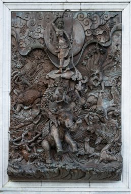 Wat Traimit, Bangkok, Tayland, kamu malı çelik duvar resmi