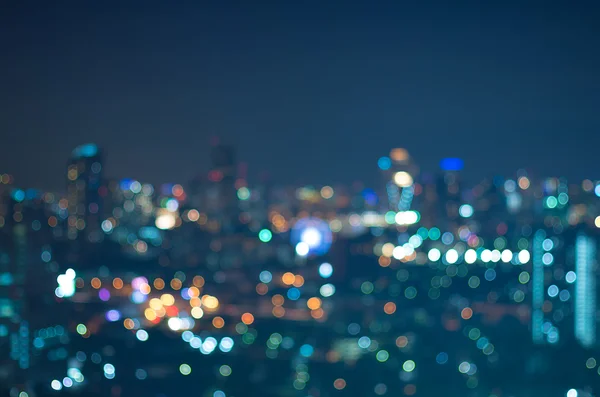 Blurred Photo bokeh of cityscape — Stock Photo, Image