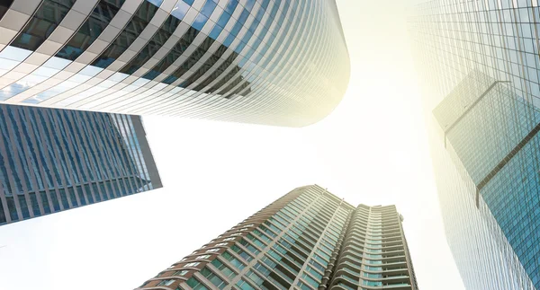 Vidro de construção de negócios moderno de arranha-céus, conceito de negócio de arquitetura — Fotografia de Stock