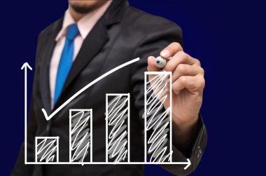 İşadamı el yazma grafik 