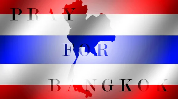 Map of Thailand flag — Stock Photo, Image