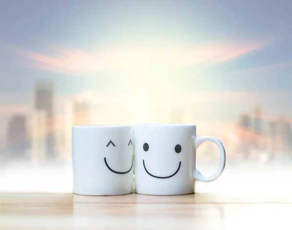 Two happy cups — Stock Photo, Image