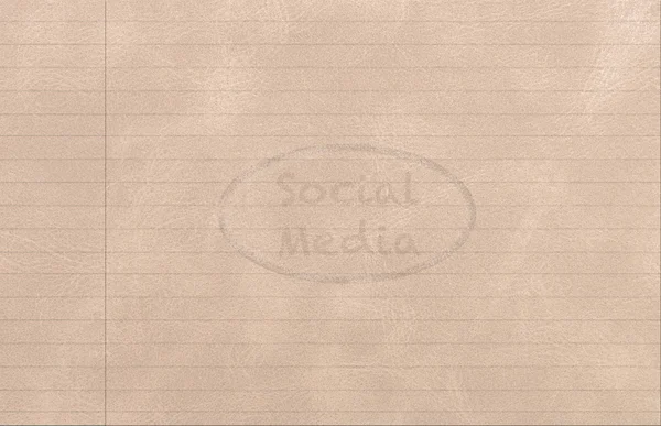 Carta taccuino con filigrana Social Media — Foto Stock