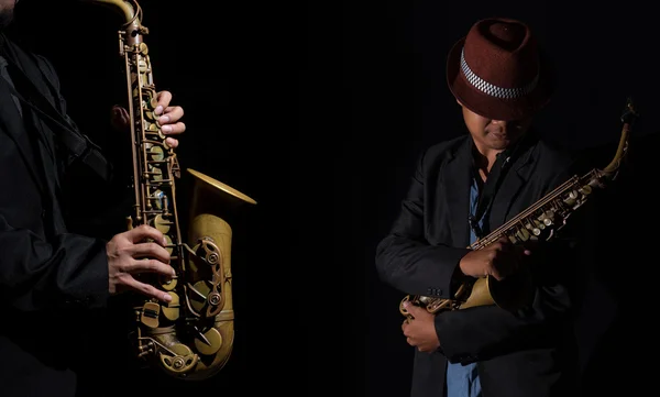 Young male saxophone player — Stock Photo, Image