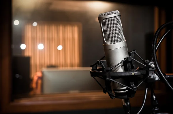 Microphone studio professionnel à condensateur — Photo