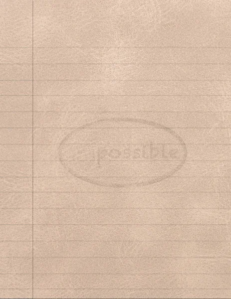 Papel de caderno com marca d 'água Impossível — Fotografia de Stock