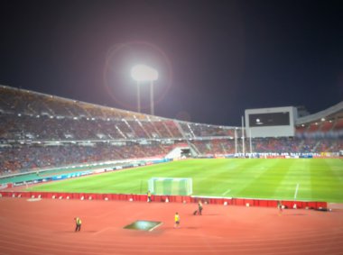 Soyut bulanık fotoğraf futbol stadyumu 