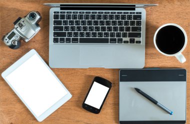 Üstten Görünüm office mockup