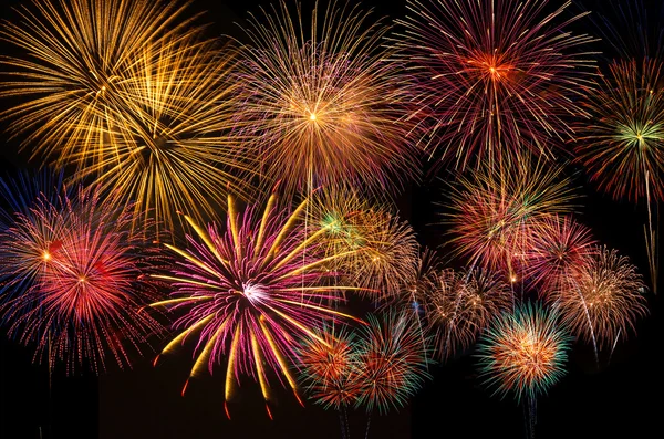 Fantastic festive new years fireworks — Stock Photo, Image
