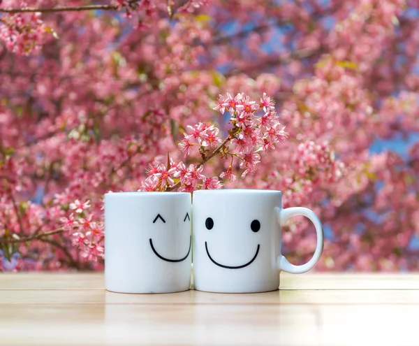 Two happy cups — Stock Photo, Image