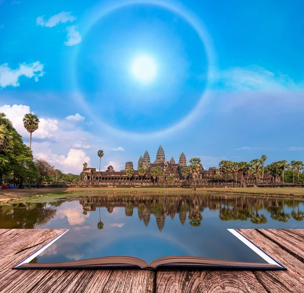 Nyitott könyv kép Angkor Wat — Stock Fotó
