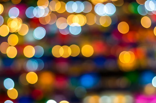 Blurred bokeh of colorful lights — Stock Photo, Image