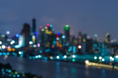 Bangkok cityscape Nehri ile 