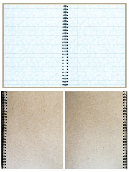 Cadernos de papel, para dentro e para baixo — Fotografia de Stock