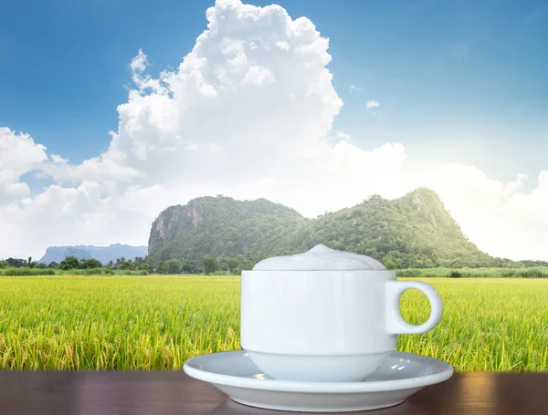 Tazza di caffè bianco — Foto Stock