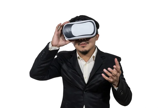 Азіатський бізнесмен, носіння Віртуальна реальність — стокове фото