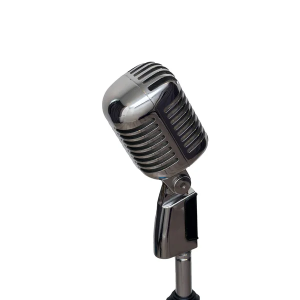 Retro-Mikrofon auf weiß — Stockfoto