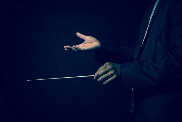 Zenekar karmestere kezek — Stock Fotó