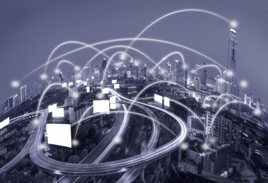 Ağ bağlantı çizgisini binalar arasında