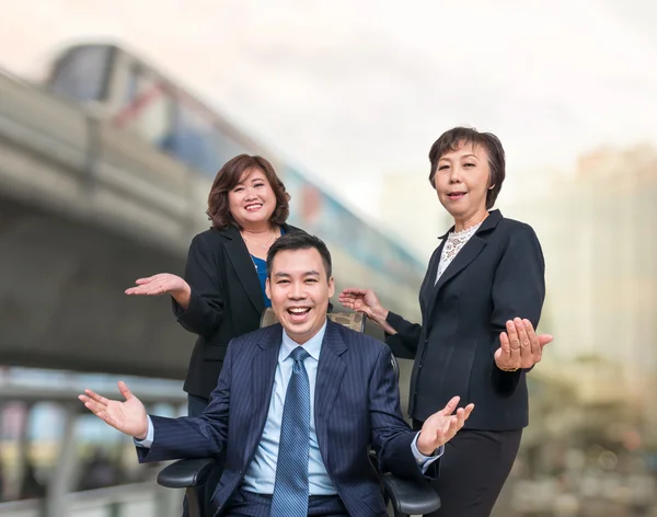 Gente de negocios feliz Trabajo en equipo — Foto de Stock