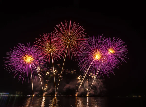Vícebarevného ohňostroj oslava — Stock fotografie