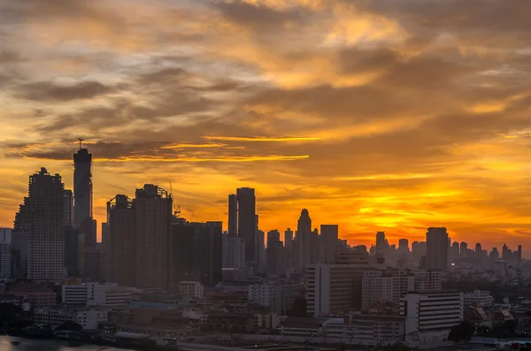Bangkok cityscape at sunrise time — Stock Photo, Image
