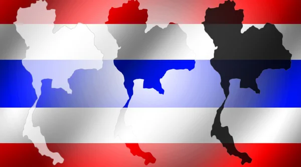 Map of Thailand flag — Stock Photo, Image