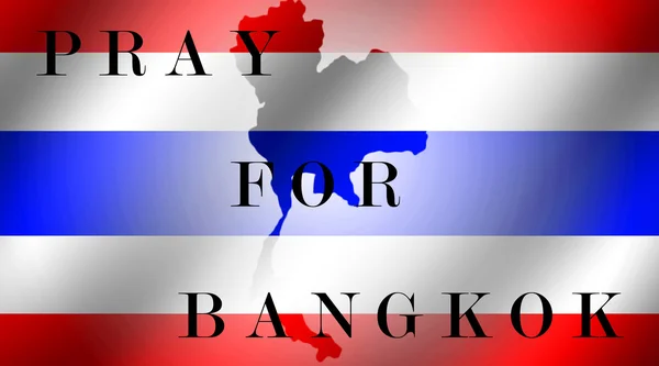 Mapa Thajska vlajky — Stock fotografie