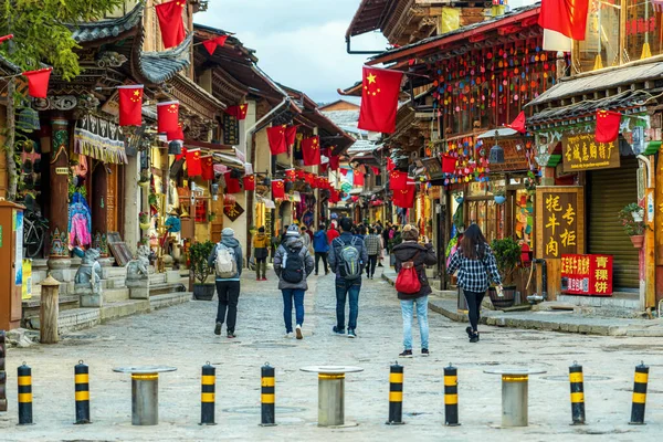 Lijiang Κινα Οκτωβριοσ 2019 Γραφική Θέα Της Αρχαίας Παλιάς Πόλης — Φωτογραφία Αρχείου