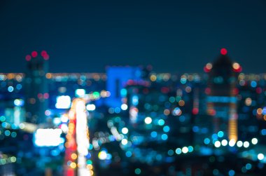 Şehir manzarası arka planı, bulanık fotoğraf bokeh