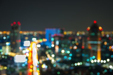 Şehir manzarası arka planı, bulanık fotoğraf bokeh